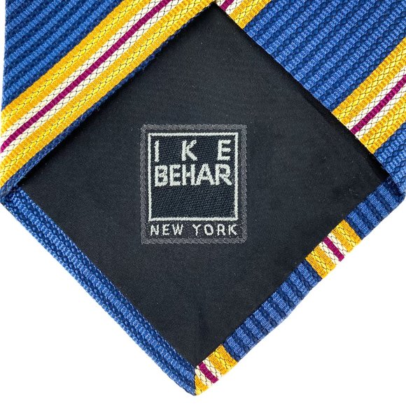 IKE BEHAR New York Diagonal Stripe Silk Tie - Picture 12 of 16